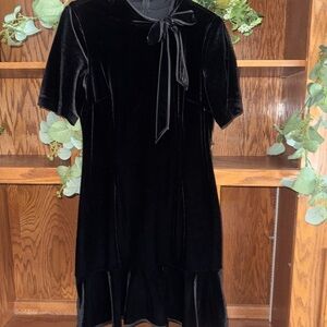 Elegant Black Velvet Dress